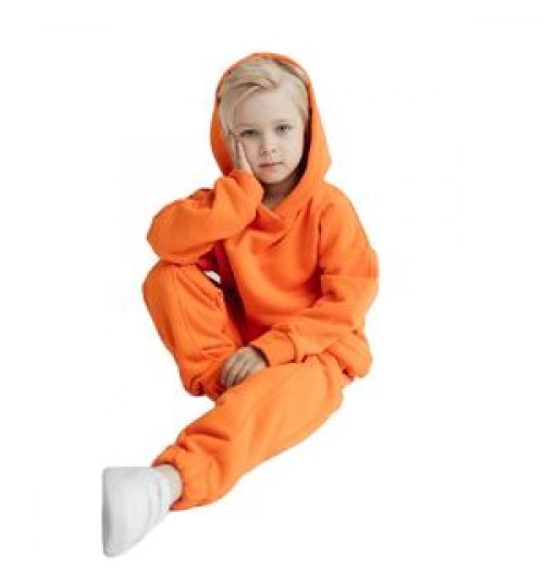 Boy's Clothing Boys Winter Kids Boy's Clothing Sets Customized 100% Cotton Solid Boys Casual Hoodies And Sweatpants Set Kids Jogger Set