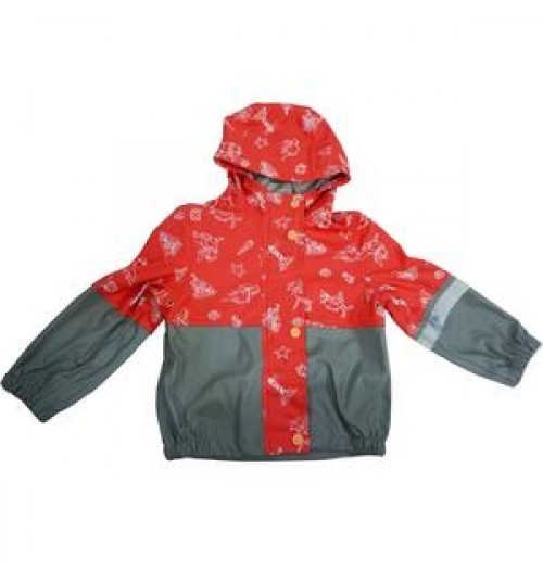 PU Rain Jacket Baby Boys Girls Light Weight Soft Waterproof Jacket Windproof Clothing