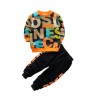 Boys Clothing Spring Tracksuit For Boys Children Clothing Sets Sports Suit Boy Letter Printed Patchwork T-shirt And Pant 2PCS Baby Boy Set