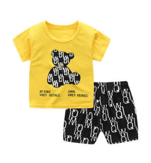 Green Horizon 2022 Summer Kids Clothing Sets Boy Casual Children's Wear Baby Boys T-shirt Trousers 2 Pieces Clothes Sets