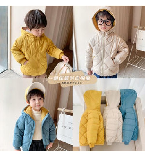 Cotton Clothes Children's Clothing, down Jacket Winter Clothing Cotton Coat Girls and Boys Velvet For 3-8Y Boys And Girls