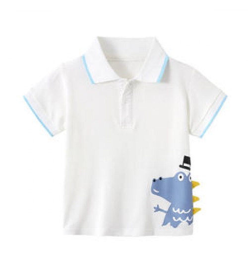 Summer 2022 New boys' Short-sleeved Polo shirt and lapel T-shirt top clothes baby Children's Clothing baby t-shirts