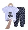 2022 Summer Kids Clothing Sets Boy Cotton Casual Children's Wear Baby Boys T-shirt Trousers 2 Pieces Clothes Sets