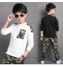 New children's clothing children's spring and autumn sports suit boys military uniforms spring camouflage two-piece suit