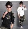 New children's clothing children's spring and autumn sports suit boys military uniforms spring camouflage two-piece suit
