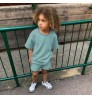 conyson wholesale two piece kids jogger clothes set cotton short sleeve custom boys clothing sets summer kids sweatsuits