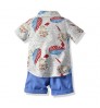 Hot Sale Cotton Toddler Kids Clothes 2pcs Clothing Sets Summer Short Sleeve Boys Suits