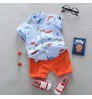 children's suit Boy's Clothing Sets Children's short-sleeved pants suit Cartoon breathable thin section Variety T-shirt set