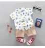 children's suit Boy's Clothing Sets Children's short-sleeved pants suit Cartoon breathable thin section Variety T-shirt set