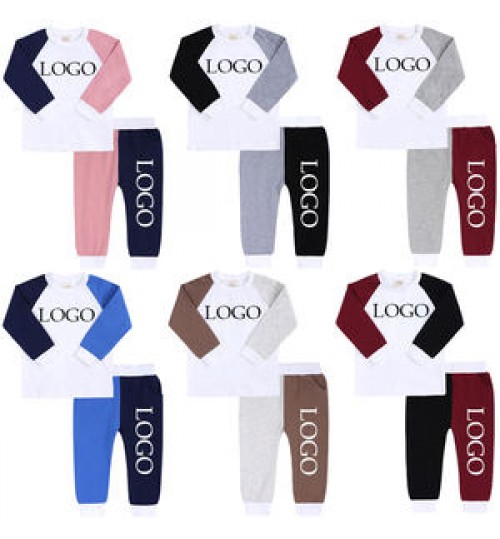 Custom Children'S Clothing Home Boys Clothing Sets Long Sleeve Pajamas Casual Custom Boy And Girls Clothing 2 Piece Kids Set