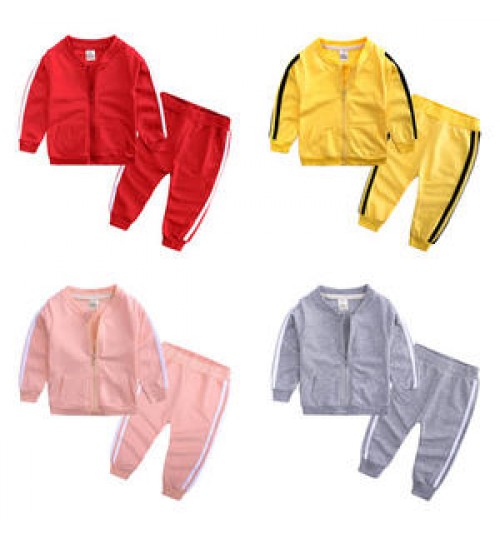 Children's clothing boys and girls spring and autumn children's leisure sports fashion coat trousers clothing