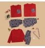 Family Silk Satin Embroider Pajamas Long Sleeve Loungewear Kids Christmas Pajamas Family Christmas Pajama Set