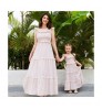 Summer Family matching Clothes Mommy And Me Dresses Print beach vacation loose Dress Casual Parent-Child Outfit