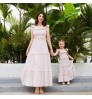 Summer Family matching Clothes Mommy And Me Dresses Print beach vacation loose Dress Casual Parent-Child Outfit