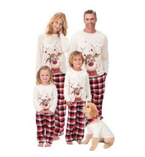 Wholesale family matching outfits Custom Print Xmas Warm Soft Pyjamas set christmas pajamas family