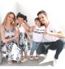 high quality matching outfits family clothes family set clothing mom dresses and dad t shirt clothes
