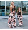 Custom Spring Family Matching Outfits Autumn Summer Patchwork Floral Long Dress For Mommy And Me Clothes Mother And Daughter Clothes