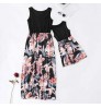 Custom Spring Family Matching Outfits Autumn Summer Patchwork Floral Long Dress For Mommy And Me Clothes Mother And Daughter Clothes