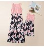 Custom Spring Family Matching Outfits Autumn Summer Patchwork Floral Long Dress For Mommy And Me Clothes Mother And Daughter Clothes