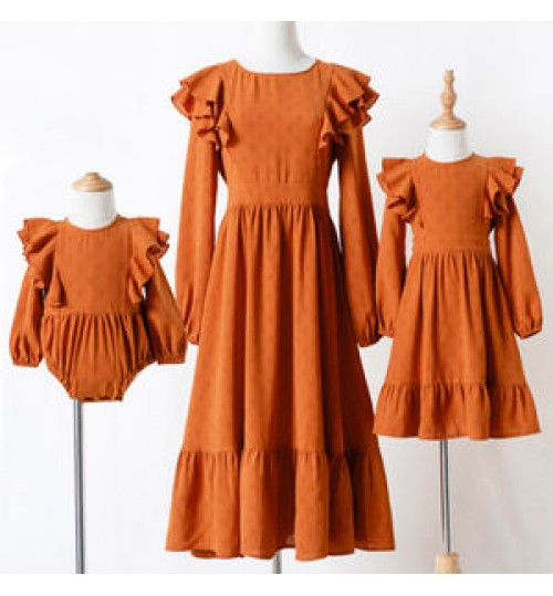 Custom New Outfits Elder Sister And Baby Matching Family Dress Clothes Parent-Child Family Matching Mommy And Me Outfits