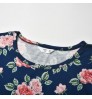 Wholesale Father Mommy and Me Outfits Tops Mother Daughter Matching Flower Print Tee Family Matching Clothes