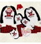 2022 Christmas Family Matching Outfits Sublimation Blanks Red Buffalo Plaid Xmas Pajamas Raglan Long Sleeve T Shirts