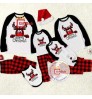2022 Christmas Family Matching Outfits Sublimation Blanks Red Buffalo Plaid Xmas Pajamas Raglan Long Sleeve T Shirts