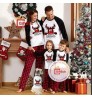 2022 Christmas Family Matching Outfits Sublimation Blanks Red Buffalo Plaid Xmas Pajamas Raglan Long Sleeve T Shirts