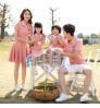 2022 Fashionable Pink Parent-child Outfit Mommy Dress And Me Outfits Summer Family Matching Outfits