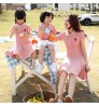 2022 Fashionable Pink Parent-child Outfit Mommy Dress And Me Outfits Summer Family Matching Outfits
