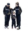 Family mother and daughter matching outfits clothes 100% cotton custom printing hoodies jogger suit