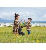 Custom Fashion leopard print pattern mom and me family matching clothing jacquard knit mommy and baby kids cardigan outfits