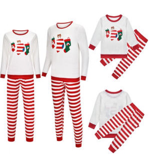 3395 Family Christmas Pajamas Matching Kid Baby Rompers Pyjamas Clothing Look Sleepwear Mother And Daughter Father Son Outfit