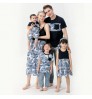 Matching Family Members Summer Outfits, Mommy and Me Dresses Parents Child Casual Floral Printed Clothes