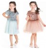 Girls Clothing Kids Clothes OEM Factory Custom Girls Clothing Kids Clothes Wholesale Party Sequin Flower Girls Dress For Little Girl Clothes Boutique