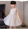 Children's princess dress tutu skirt girls summer gray pink new style dress for baby girl baby lace dresses