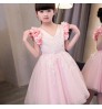 Children's princess dress tutu skirt girls summer gray pink new style dress for baby girl baby lace dresses