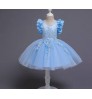 Children's princess dress tutu skirt girls summer gray pink new style dress for baby girl baby lace dresses