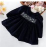 Girls Baby Girl Smocked Dresses C20729 Winter Corduroy Little Baby Dresses For Girls Smocked Hand Made Blue Pink Outfit Kids Children Clothes Wholesale Bishop