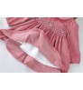 Girls Baby Girl Smocked Dresses C20729 Winter Corduroy Little Baby Dresses For Girls Smocked Hand Made Blue Pink Outfit Kids Children Clothes Wholesale Bishop