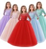 6-14 Years Flower Lace Dress Girls Clothes Princess Party Pageant Long Gown Kids Dresses for Girls Wedding Evening Clothing