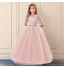 6-14 Years Flower Lace Dress Girls Clothes Princess Party Pageant Long Gown Kids Dresses for Girls Wedding Evening Clothing