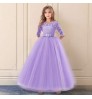6-14 Years Flower Lace Dress Girls Clothes Princess Party Pageant Long Gown Kids Dresses for Girls Wedding Evening Clothing