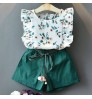 New Style Brand Kids Girls Clothing Sets Summer Baby Girls Clothes short Sleeve T-Shirt Pant Dress 2Pcs Children Clothes Suits