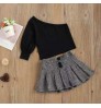 family matching outfits two piece fashion new style clothes kids party dresses children's clothing kids dress baby girl clothes