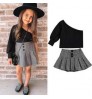 family matching outfits two piece fashion new style clothes kids party dresses children's clothing kids dress baby girl clothes