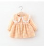 Children's Clothing Girls Dress Children's Plaid Doll Collar Princess Dress Shirt Children's Autumn Dress Spring and Autumn Full