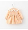 Children's Clothing Girls Dress Children's Plaid Doll Collar Princess Dress Shirt Children's Autumn Dress Spring and Autumn Full