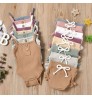Summer baby cotton rib set 100% Cotton Short Sleeve Toddler Romper baby girl dress sets baby girl clothing sets summer