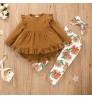 Girls Clothing Sets Fall Spring Two Piece Outfits Dress + Pants Cute Baby Girl Kids Clothes Flower Printing Kids Casual wear